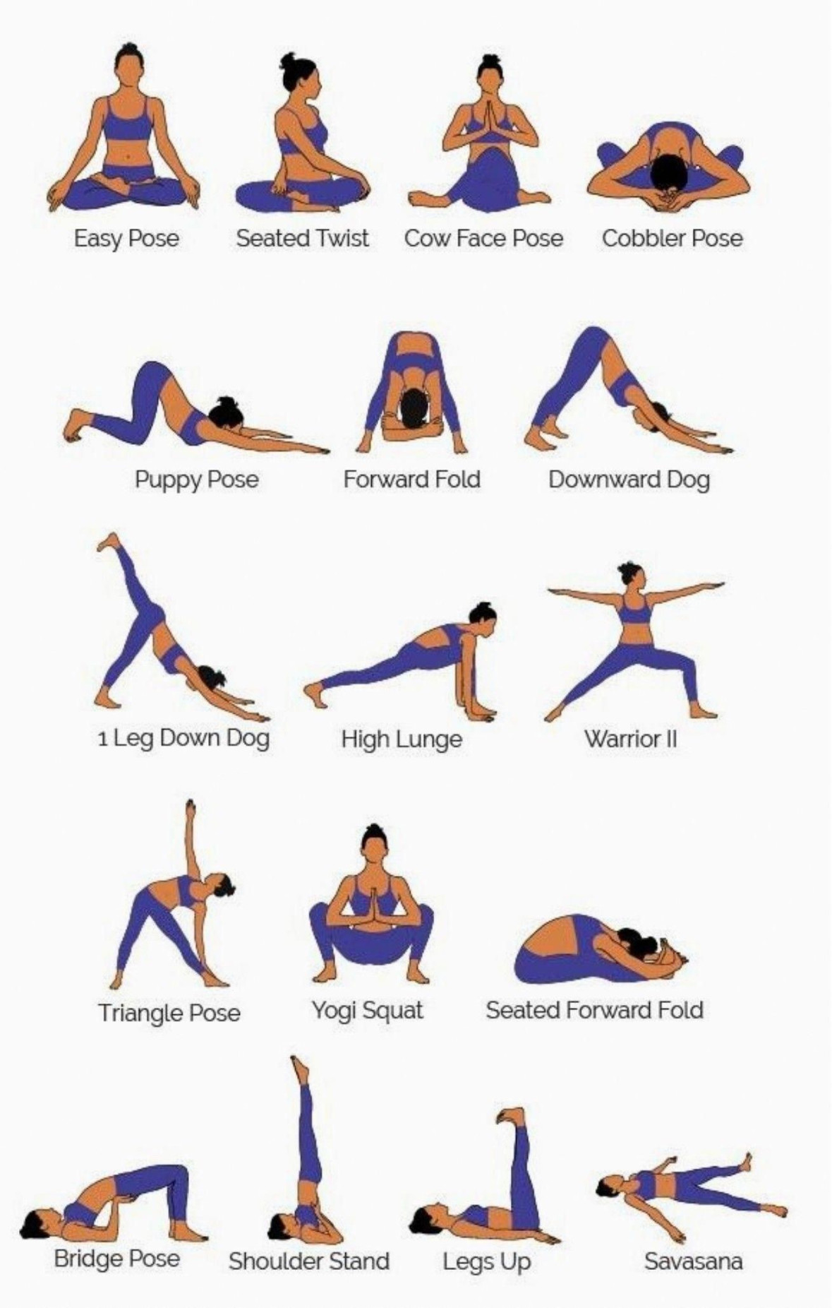 Easy Yoga Poses And Their Names  International Society of